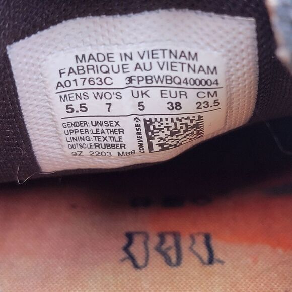 Converse X Come Tees One Star Ox Size 7 Womens Black Orange Shoes Sneakers - Picture 7 of 13